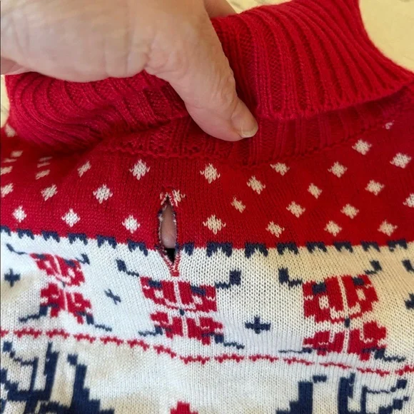 BLUEBERRY PET Red Reindeer Knit Dog Sweater size XL - Picture 3 of 9